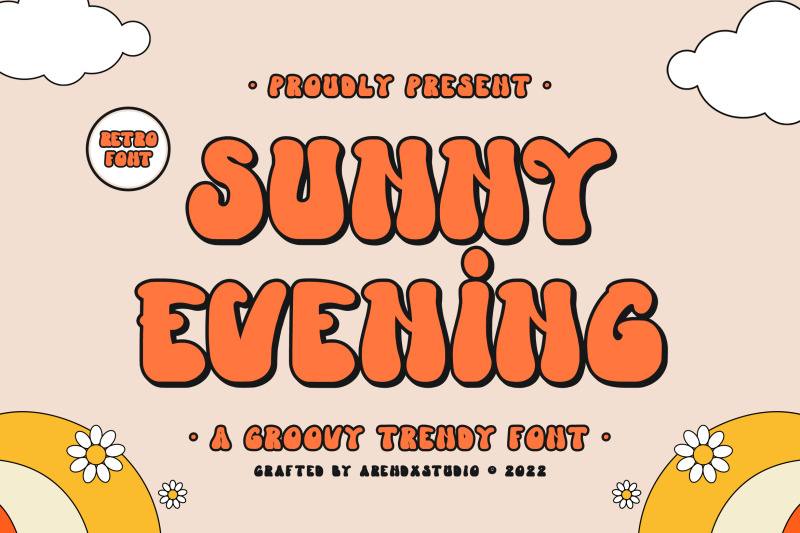 sunny-evening-groovy-trendy-font