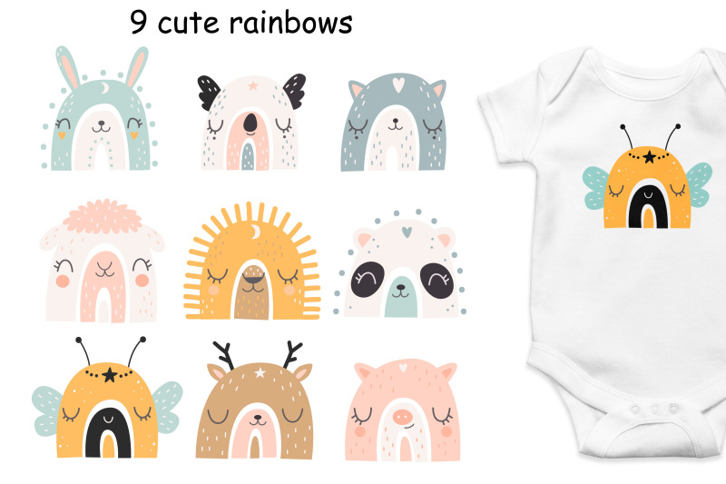 cute-animals-rainbow-clipart