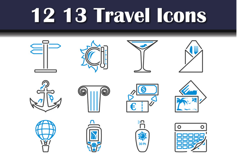 13-travel-icon-set