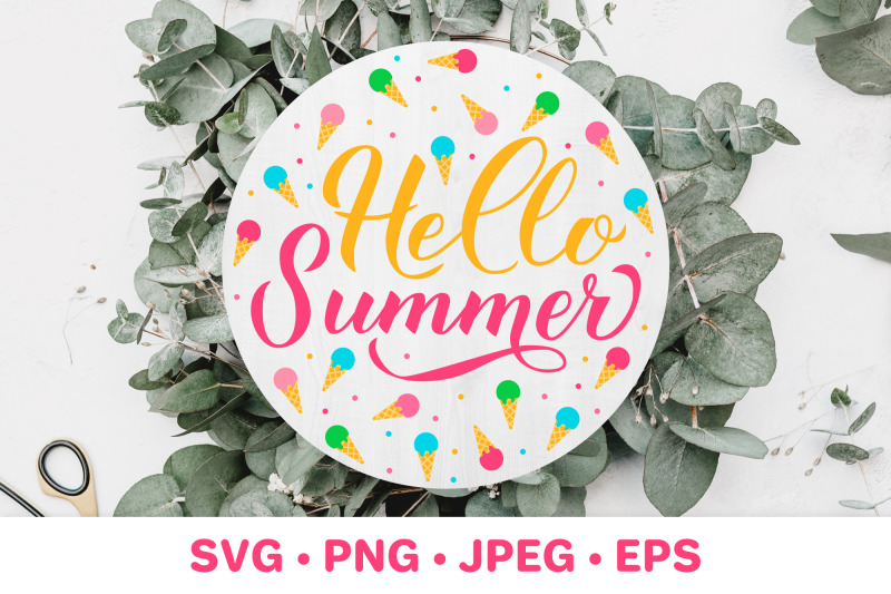 hello-summer-svg-ice-cream-svg-round-sign