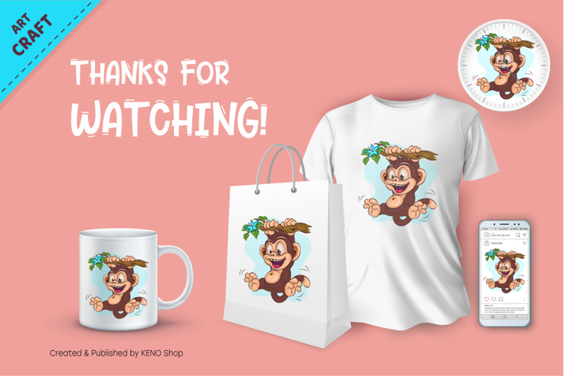 joyful-cartoon-monkey-crafting-sublimation