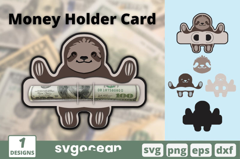 sloth-nbsp-money-holder-card-svg