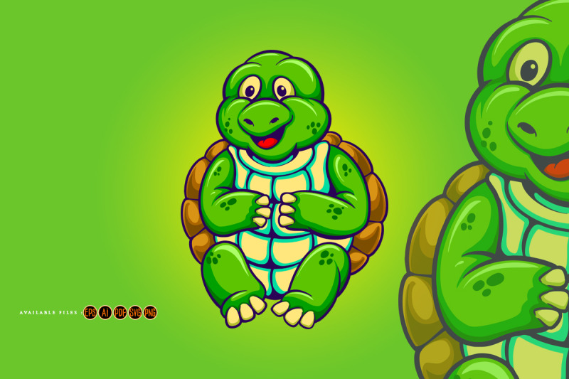 cute-sea-turtle-cartoon-mascot-illustrations