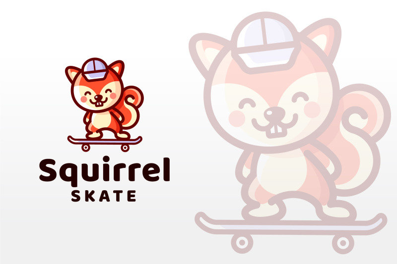 squirrel-skate-logo-template