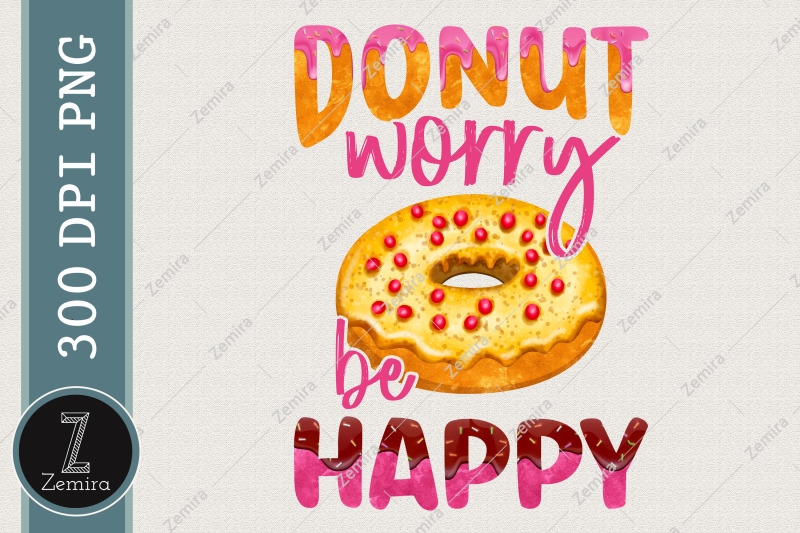 donut-worry-be-happy-donut-lover-design