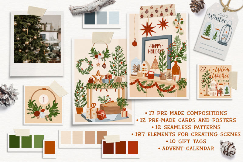 cozy-christmas-home-vector-collection