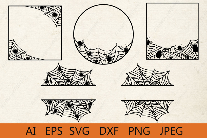 spider-web-split-monogram-halloween-monogram-frame-svg