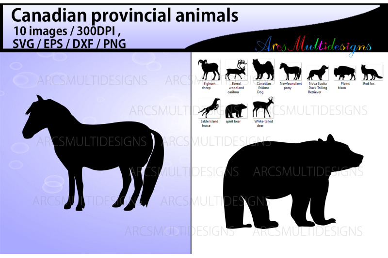 canadian-provincial-animals-silhouette