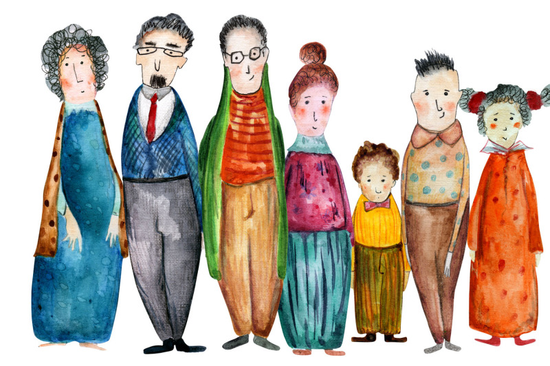 watercolor-illustrations-of-the-family