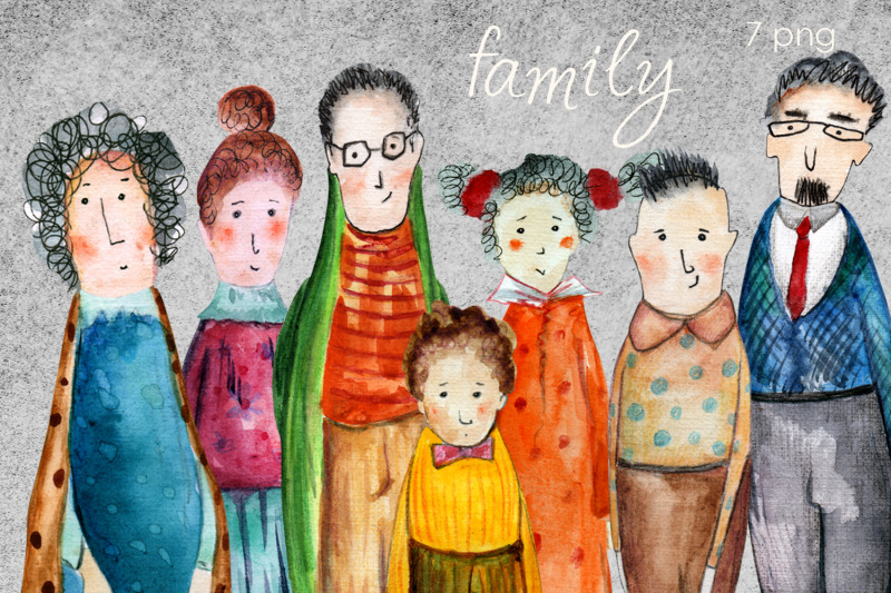 watercolor-illustrations-of-the-family
