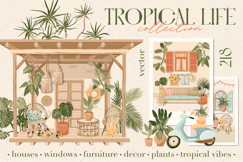 tropical-life-vector-collection