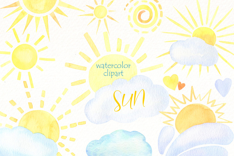 watercolor-sun-png-clipart-summer-clip-art-bundle-cloud