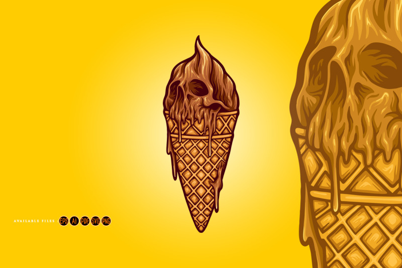 delicious-chocolate-ice-cream-skull-illustrations