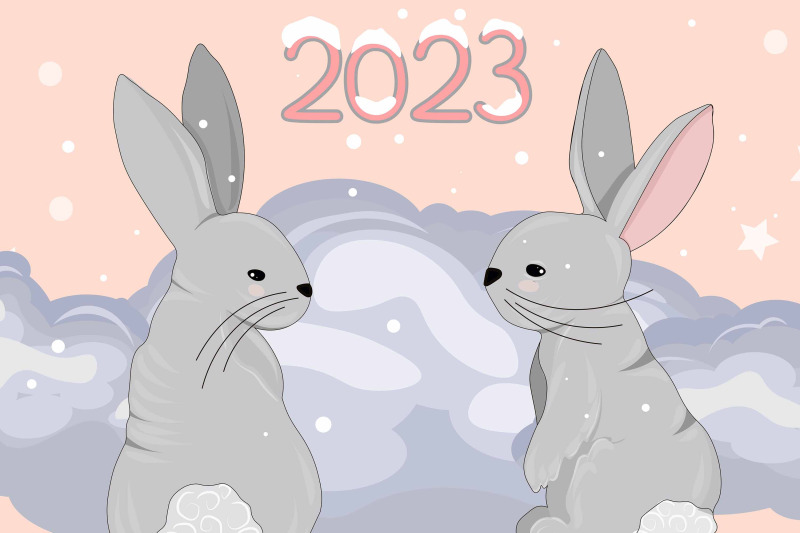 calendar-2023-with-cute-rabbits