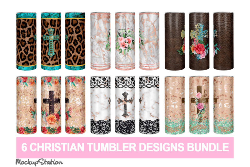 christian-tumbler-sublimation-bundle-cross-design-20oz-skinny-wrap