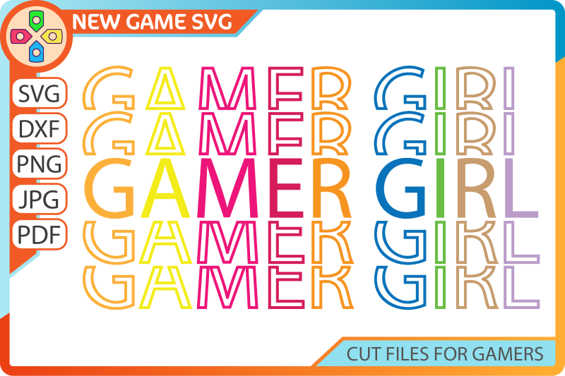 gamer-girl-stacked-text-svg-mirrored-font-cut-file-gamer-girl-dxf