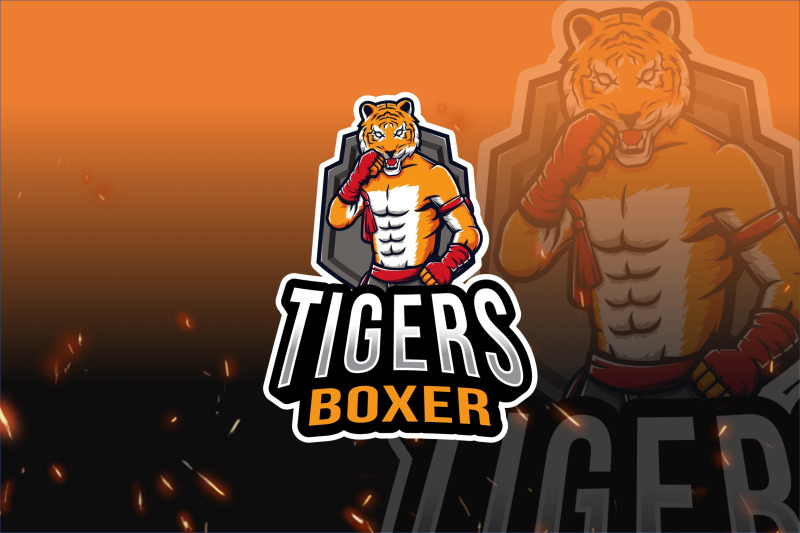 tigers-boxer-sport-logo-template
