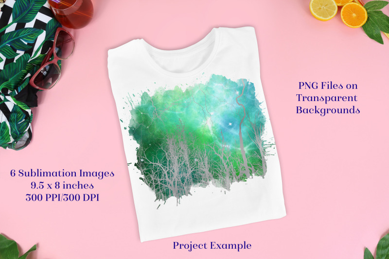 sublimation-png-designs-silver-celestial-forest