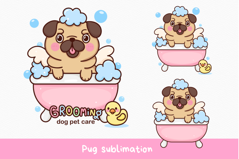 cute-pug-sublimation-dog-grooming-clipart-cute-animal-cartoon