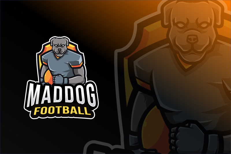 mad-dog-football-logo-template