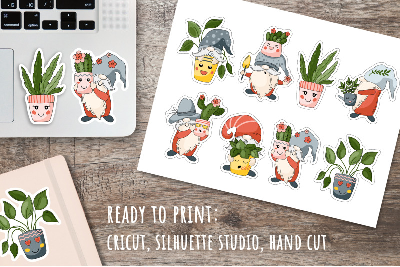 gnomes-and-house-plants-sticker-bundle-gnome-stickers