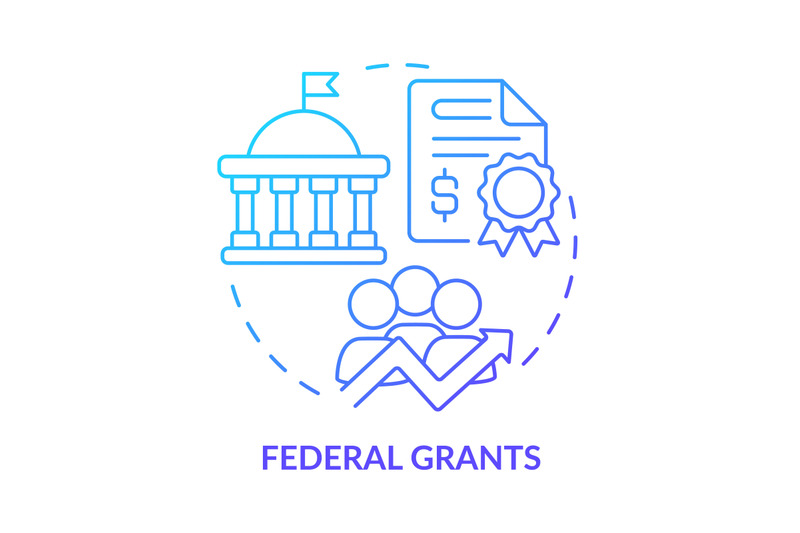 federal-grants-blue-gradient-concept-icon