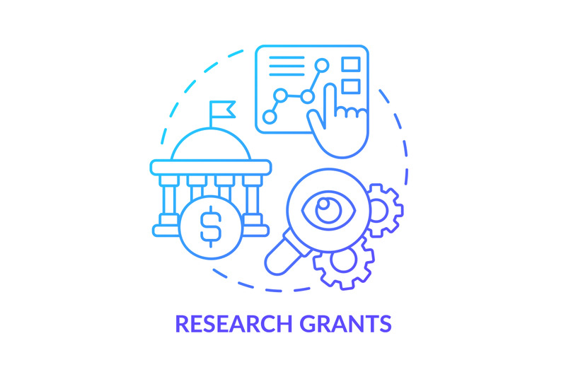 research-grants-blue-gradient-concept-icon