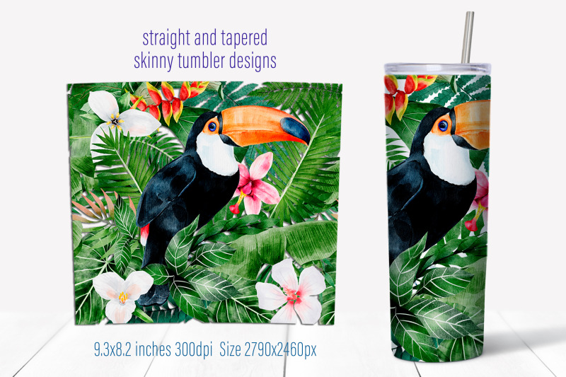 tropical-seamless-tumbler-wrap-design-animal-sublimation-png