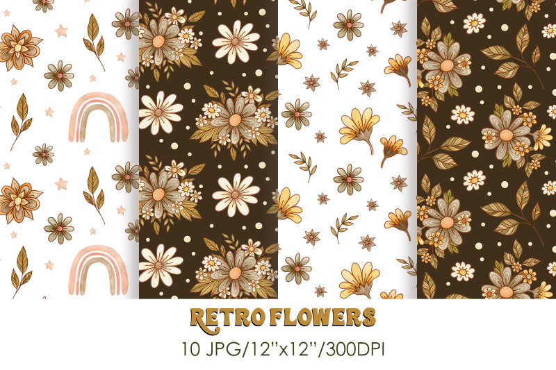 retro-flowers-seamless-patterns