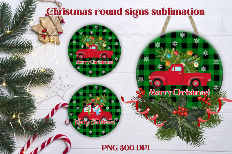 christmas-round-signs-sublimation-christmas-front-door-sign