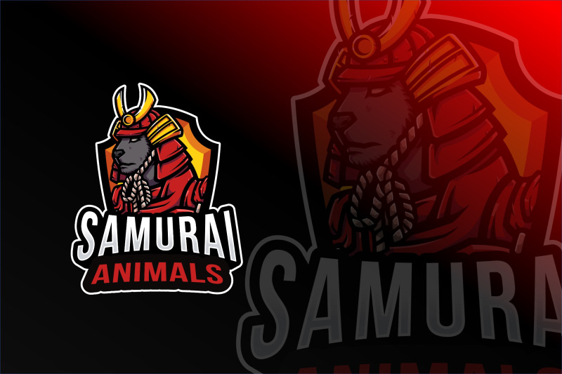 samurai-animals-logo-template
