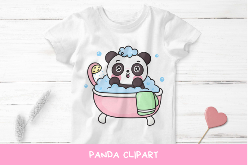 cute-panda-baby-animals-kawaii-clipart-take-a-bath-baby-animal