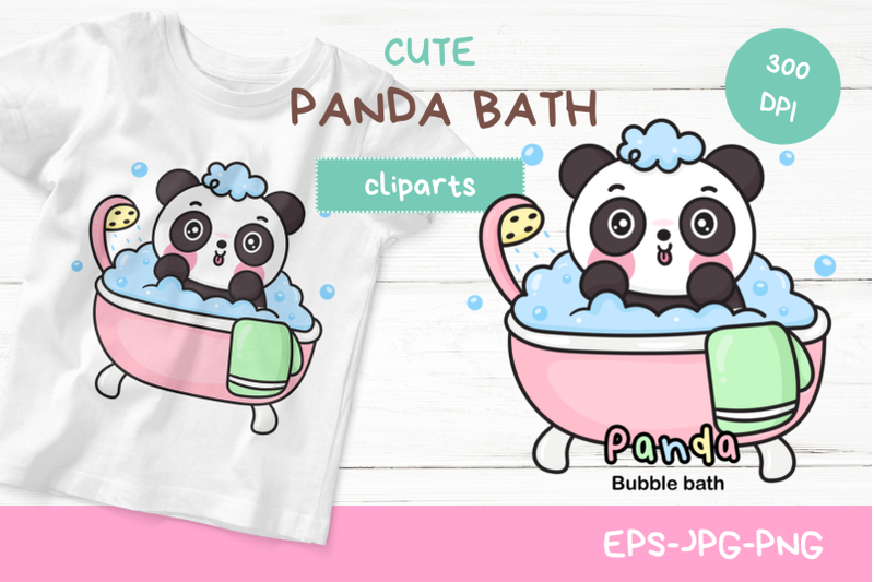 cute-panda-baby-animals-kawaii-clipart-take-a-bath-baby-animal