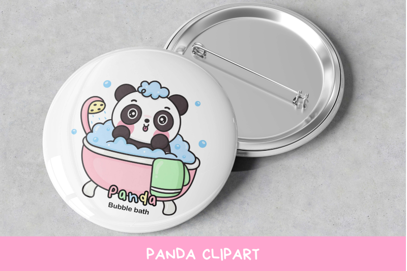 cute-panda-baby-animals-kawaii-clipart-take-a-bath-baby-animal