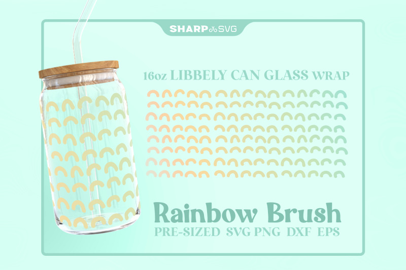 rainbow-brush-svg-can-glass-wrap-svg-16oz-libbey-beer