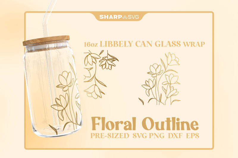 floral-outline-svg-can-glass-wrap-svg-16oz-libbey-beer