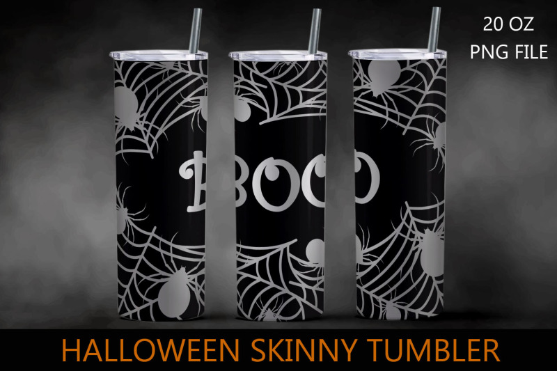 halloween-20oz-skinny-tumbler-boo-sublimation-spider-web-png