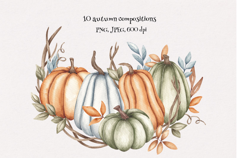 watercolor-set-quot-autumn-garden-quot