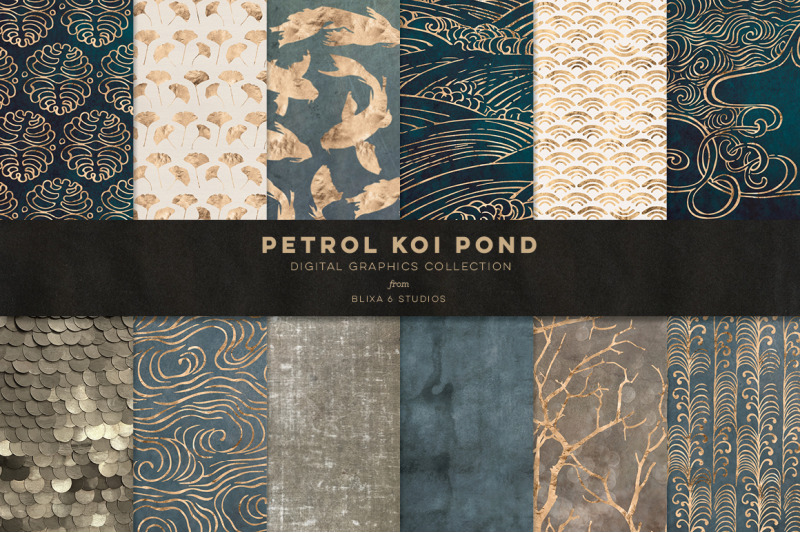 petrol-koi-pond-12-aquatic-clipart-backgrounds-with-japanese-style