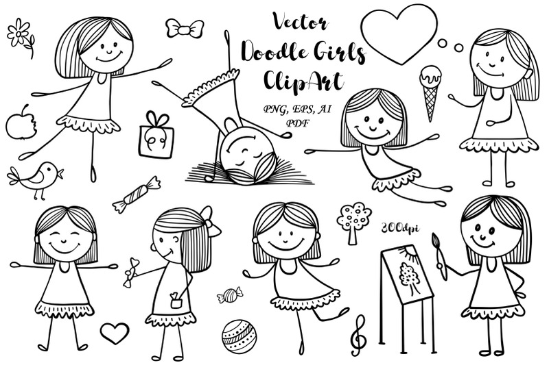 vector-girls-clipart-kids-svg-happy-girls-clipart