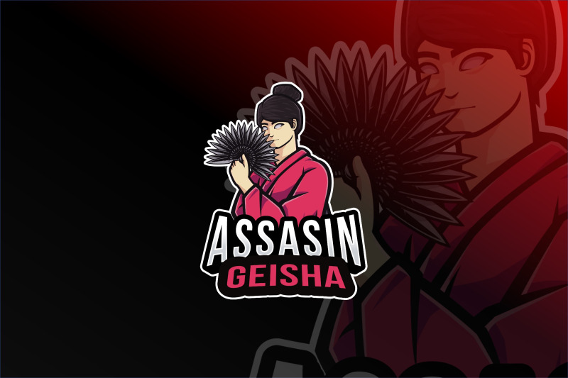 assassin-geisha-logo-template