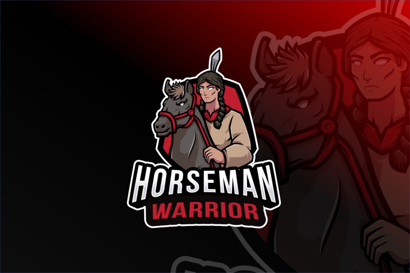 horseman-warrior-logo-template