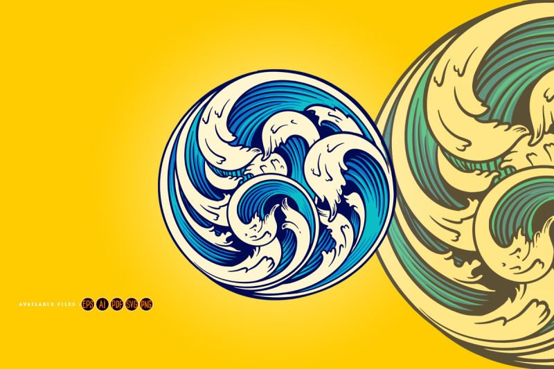 summer-tropical-beach-wave-swirls-illustrations