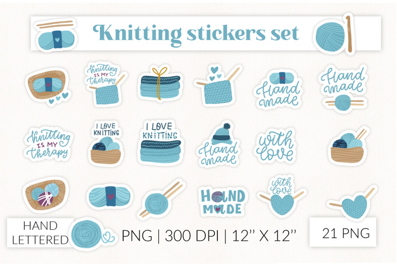 cozy-knitting-stickers-knitting-tools-stickers