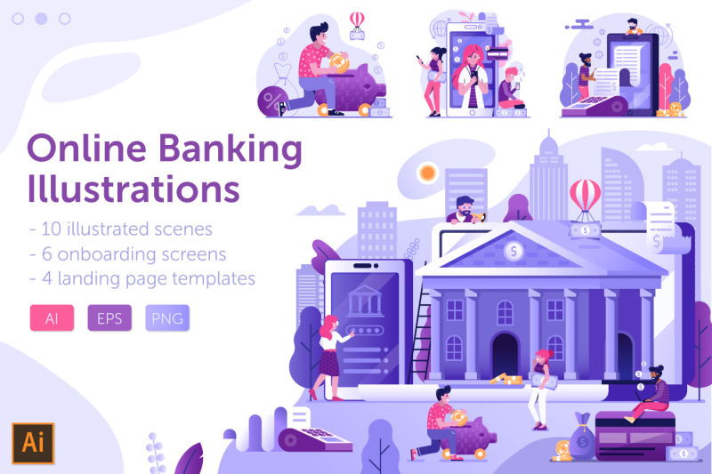 online-banking-web-illustrations