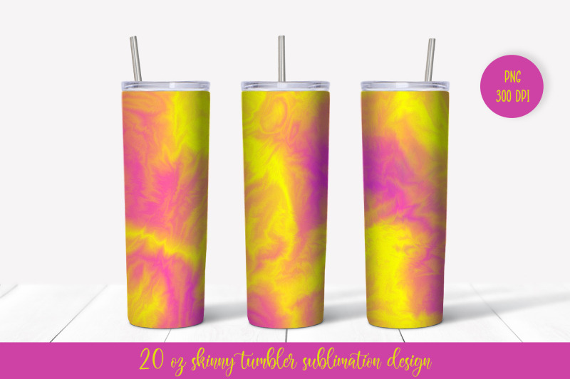 marble-tumbler-sublimation-wrap-pink-yellow-tumbler-design