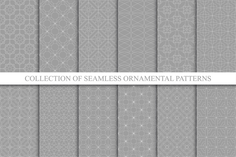 seamless-ornamental-gray-patterns