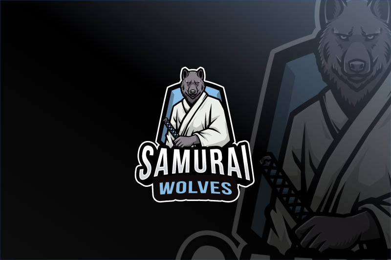 samurai-wolves-logo-template