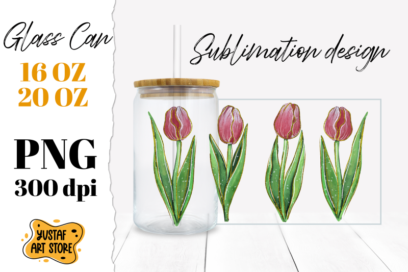 tulip-flowers-glass-can-sublimation-png