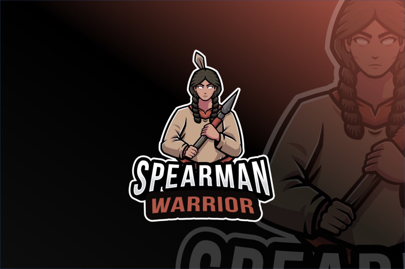 spearman-warrior-logo-template